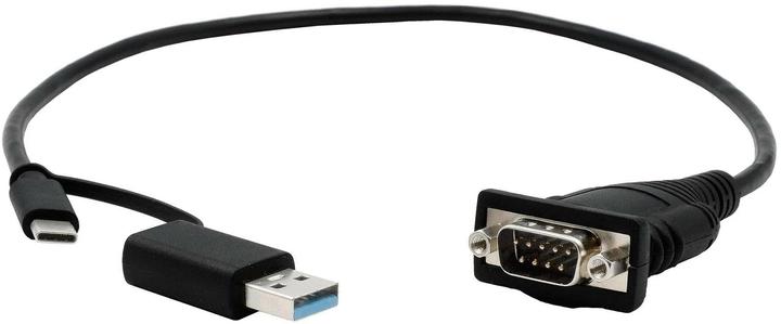 Produktbild Exsys USB 2.0 mit C+A-Anschluss zu 1S Seriell RS-232 Port, LED Anzeige, 0.5 Meter Kabe (0.50 m)