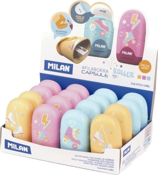 Teka Kapsel-Rollenspitzer und Radiergummi (16 Stück) MILAN