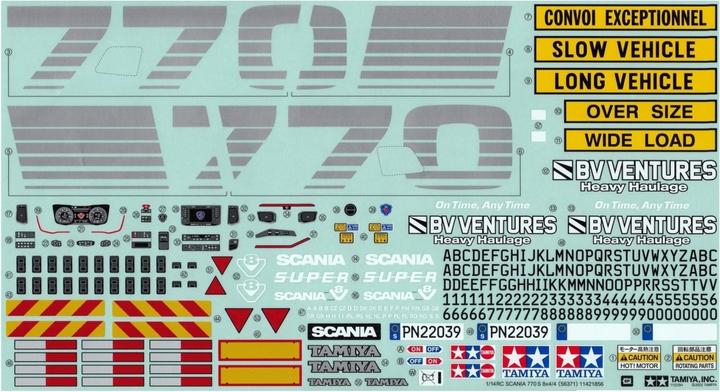 Image du produit Tamiya Autocollant Scania 770S 56371
