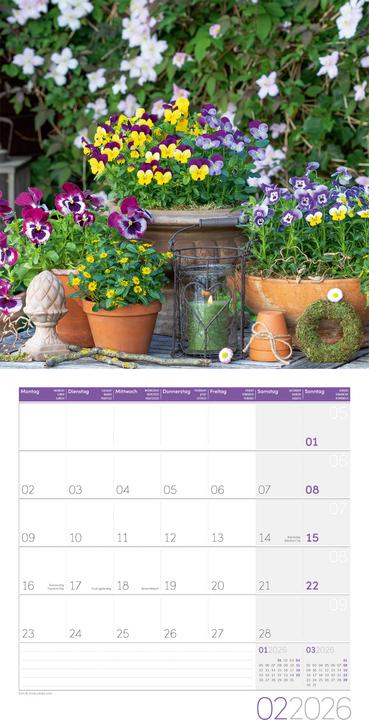 Produktbild In meinem Garten Kalender 2026 - 30x30 (30 x 30 cm, Harter Einband, Deutsch, Französisch, Englisch, Italienisch)