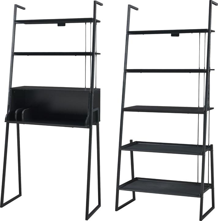 En.Casa Ensemble de meubles Storfjord 2 pcs. 1x bureau, 1x étagère à échelle