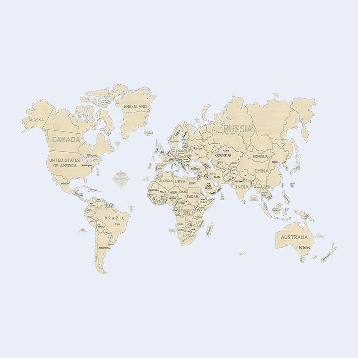 Actual product image WoodenCity World map L (31 pieces)