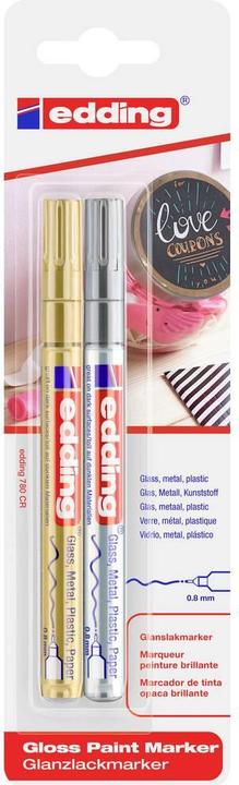 Actual product image Edding 780 Gloss paint markers (Gold, Silver, 0.80 mm, 1 x)