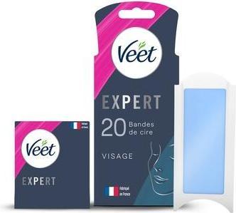Veet Le strisce di ceretta a freddo Expert per pelli sensibili (20 x)