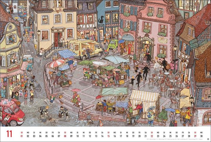 Actual product image Göbel & Knorr Wimmelbilder Edition Kalender 2026 (58 x 39 cm, German)
