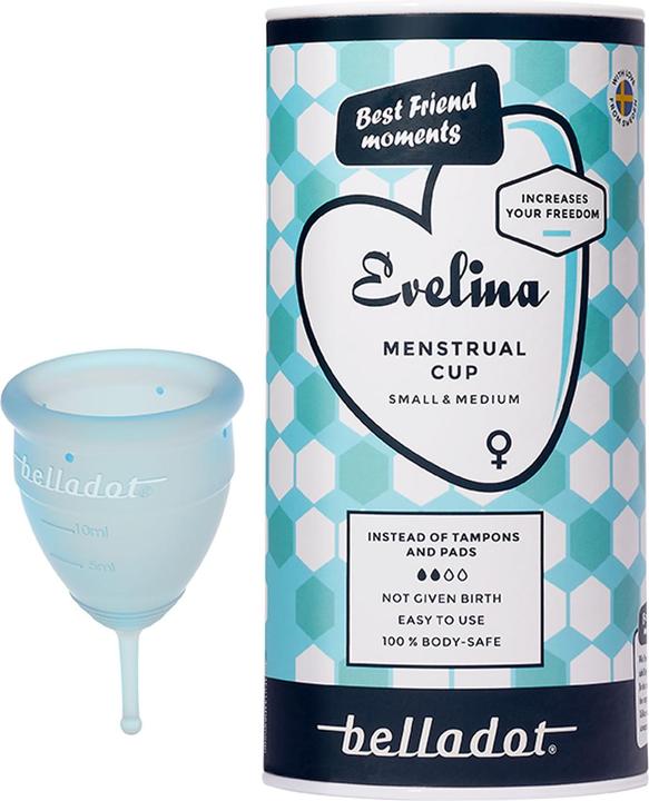 Actual product image Belladot Menstrual Cup "Evelina" Small & Medium