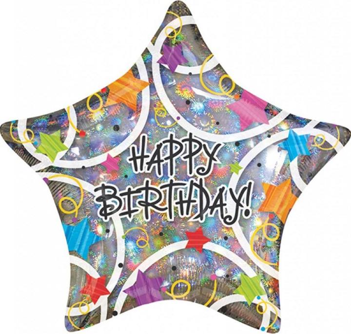 Image du produit Amscan Fête d'anniversaire : Star - Happy Birthday (5 x)