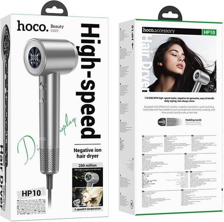 Immagine prodotto Hoco Other EOL negative ion hair dryer with digital display HP10 gray