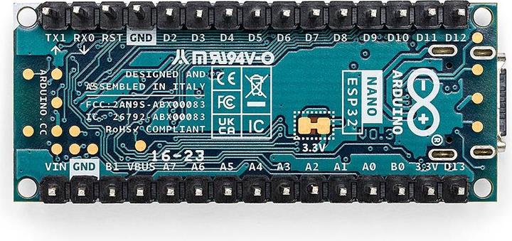 Actual product image Arduino ABX00083 Board Nano ESP32 with headers Nano