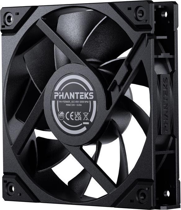 Actual product image Phanteks M25 Gen2 PWM fan, 3-pack - 120mm, black (120 mm, 3 x)