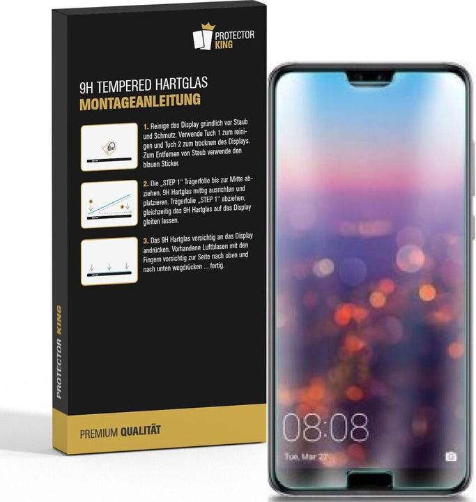 Produktbild Protectorking 1x echtes Tempered 9H Panzerhartglas 3D KLAR (1 Stück, Honor 10)