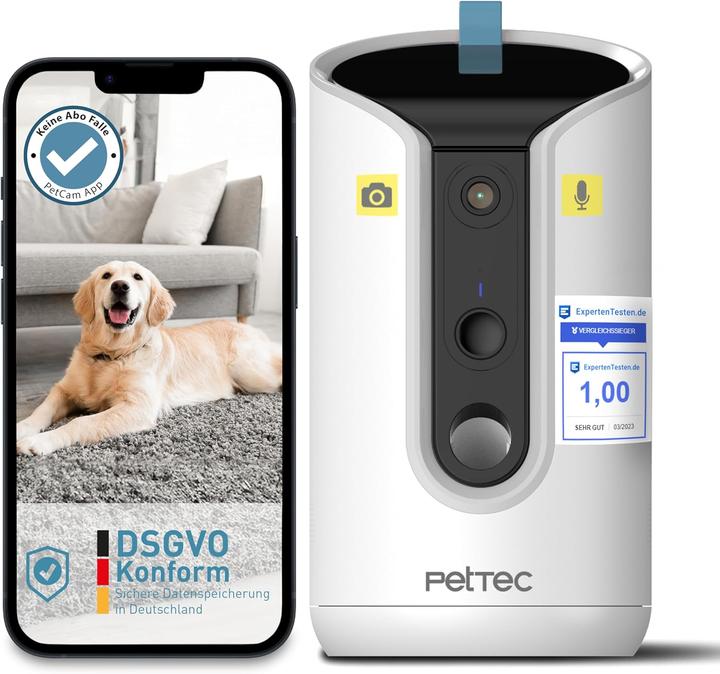 Actual product image PetTec Haustierkamera 360° und automatischer Futterspender mit Leckerliauswurf