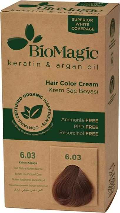 Produktbild Biomagic Haarfarbe Dunkelgoldene Blondine (6,03) 250 g - Biomagisch (Dunkelgoldblond)