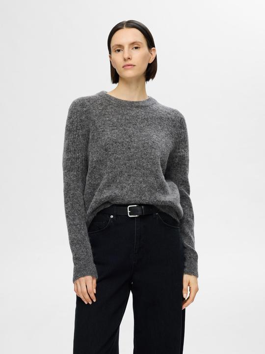 Actual product image Selected Femme Slfsia Ras Ls Knit O-Neck Noos (M)