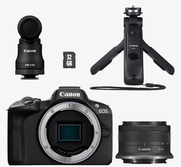 Immagine prodotto Canon Kit creatore EOS R50 V + RF-S 14-30 mm F4-6.3 IS STM PZ (14 - 30 mm, 24.20 Mpx, APS-C / DX)