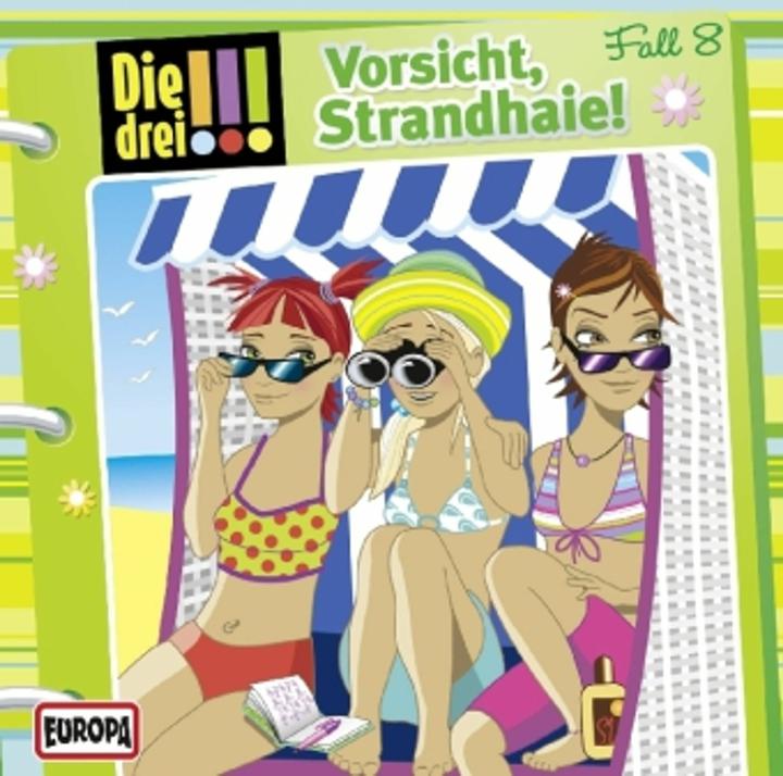 Produktbild Die drei!!! Band 08 - Vorsicht Strandhaie! (Deutsch)