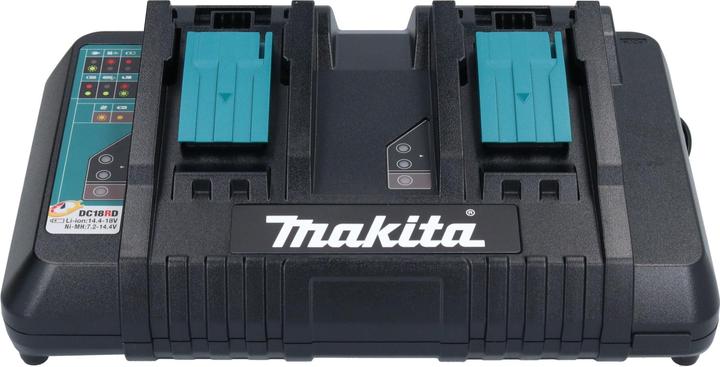 Actual product image Makita DC 18 RD ZE Charger 7.2V - 18V for 2 Li-Ion batteries - 2-fold charger with inlay (18 V)