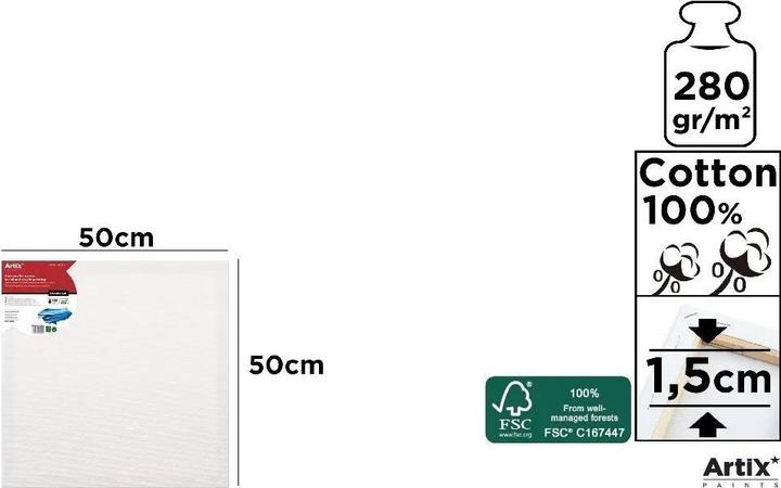 Produktbild Artix Leinwand 50x50x1,5cm 280G/m2 (50 x 50 cm)
