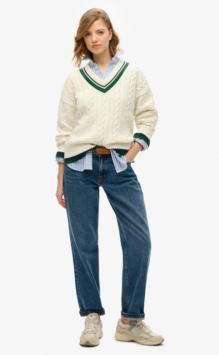 Immagine prodotto Superdry Cricket Strickpullover in Übergrösse mit V-Ausschnitt (12)