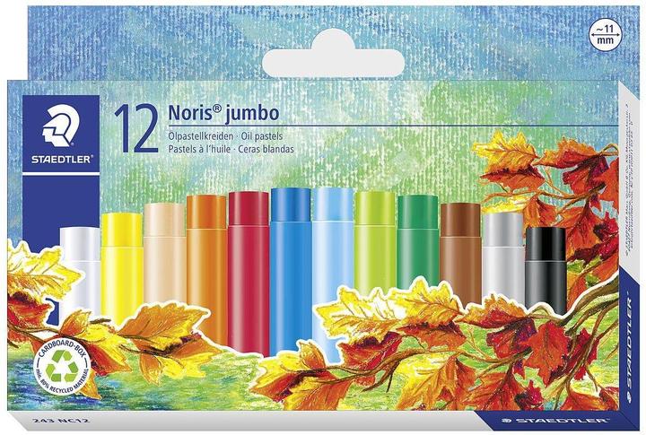 Produktbild Staedtler Noris jumbo 243 Öl-Pastellkreide Kartonetui mit 12 Stück, sortiert (Farbig sortiert, 1 x)