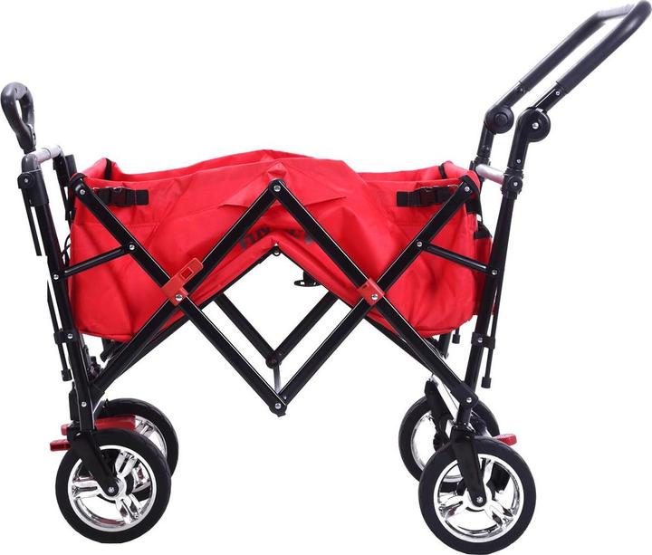 Image du produit Fuxtec Bollerwagen FX-CT700 avec toit anti-UV et poignée de poussée supplémentaire ROUGE (FX-CT7