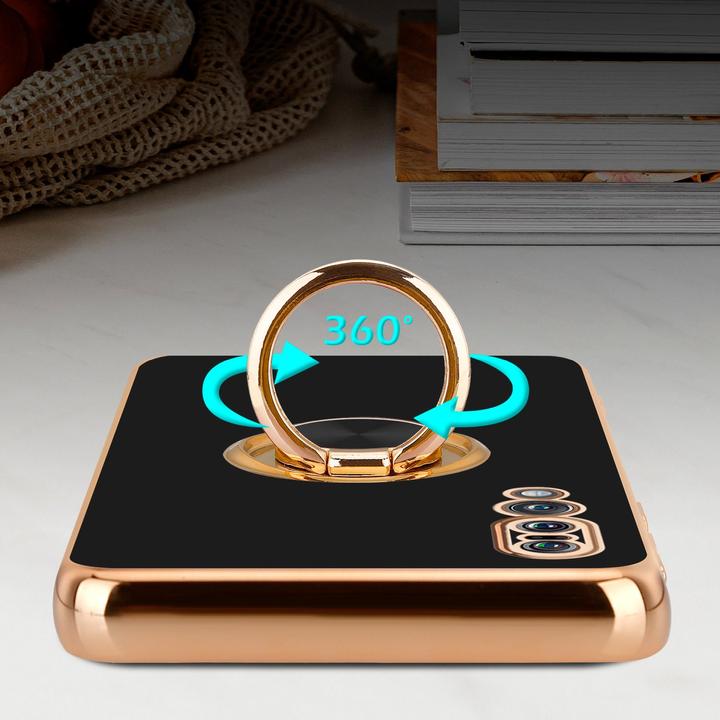 Immagine prodotto Cadorabo Custodia per Huawei P20 PRO / P20 PLUS in TPU con protezione della fotocamera e anello stile LM089 (Huawei P20 Plus, Huawei P20 Pro)