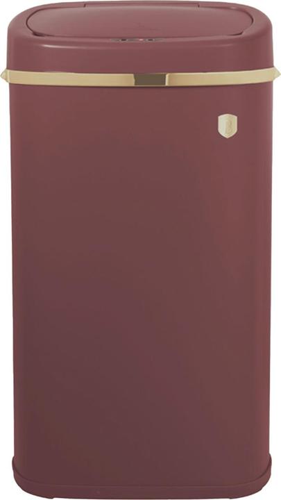 Produktbild BerlingerHaus Design Abfalleimer aus Metall, mit Sensor, 58l, bordeaux (58 l)
