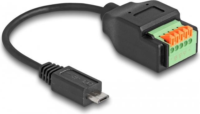 Actual product image Delock USB 2.0 Cable Type Micro-B Plug to Terminal Block Ad (0.15 m, USB 2.0)