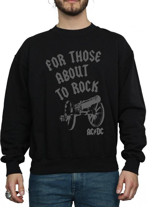 Produktbild AC/DC Mens For Those About To Rock Cannon Sweatshirt aus Baumwolle (M)