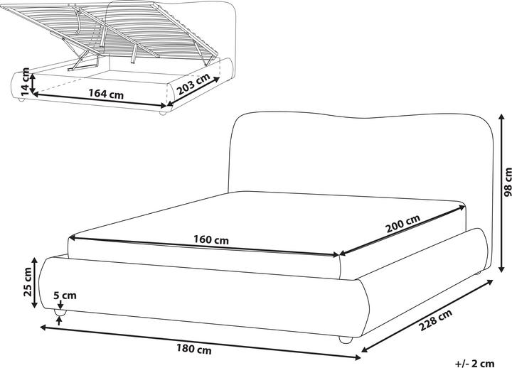 Actual product image Beliani Blagnac (160 x 200 cm)