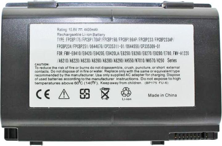 Produktbild Fujitsu-Siemens Akku FPCBP175, FPCBP176, FPCBP198, FPCBP199, FPCBP22, FPCBP233AP, FPCBP234, FPCBP234AP (4400 mAh)