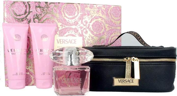 Actual product image Versace Bright Crystal Christmas 2024 Eau de Toilette / BShower Gel / Body Lotion / Case (Fragrance set)