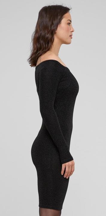 Actual product image Urban Classics Ladies Off Shoulder Longsleeve Glitter Dress - 126795 (XS)