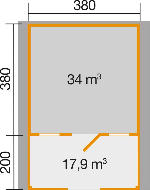 Actual product image Weka Holzbau Garden shed 111 B Gr.3, 28 mm, VDT 200, DT, EF