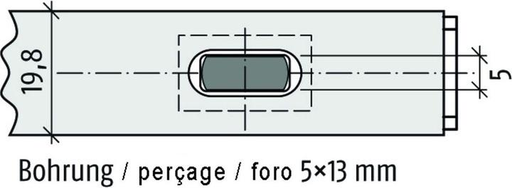 Image du produit Planet Verrou de chant de porte KR pour fermetures de portes à 2 vantaux Profilb (Angle plat en T, 1 pcs)