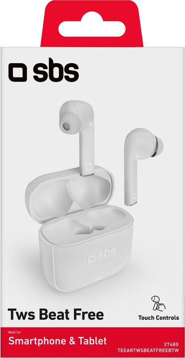 Actual product image SBS TWS Beat Free Headphones with 200mAh Charging Station white (3.50 h, Wireless)