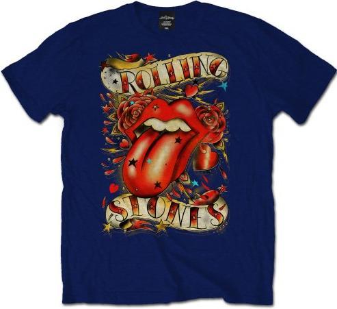 Actual product image The Rolling Stones Tongue & Stars Navy Mens (S)