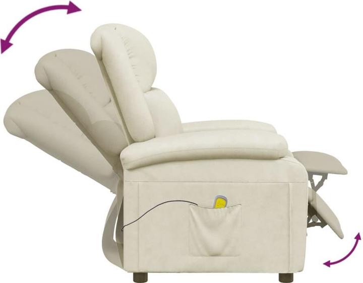 Immagine prodotto VidaXL Sedia da massaggio in similpelle bianca crema