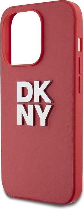 Produktbild DKNY PU Leather Stack Logo Wrist Strap Case for iPhone 14 Pro Red (Apple iPhone 14 Pro)