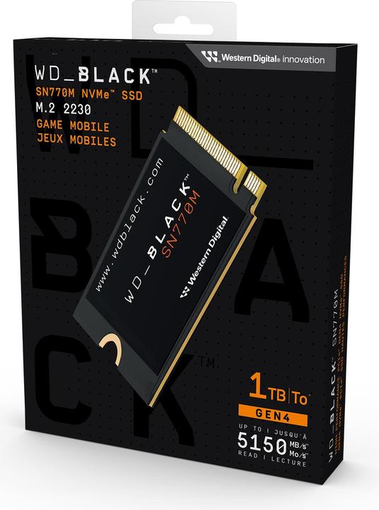 Actual product image WD Black SN770M Retail (1000 GB, M.2 2230)