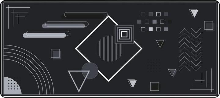 Actual product image Mighty Setup Geometric Glitch Black Mouse Pad
