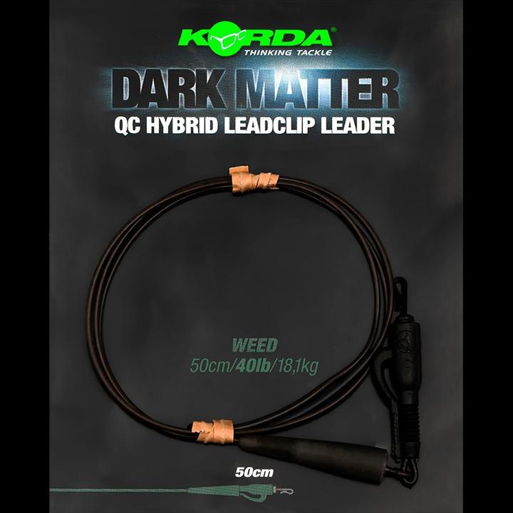 Korda hybrid clip dark matter leader qc weed (13.61 kg)
