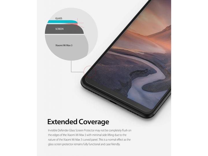 Actual product image Screenguard Xiaomi Mi Max 3 bulletproof glass protective film Case Friendly Design (1 Piece, Mi Max 3)