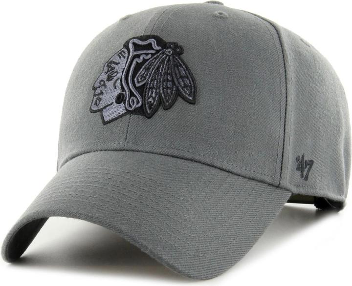 47 Brand Snapback Cap - NHL Chicago Blackhawks Charcoal (One Size)