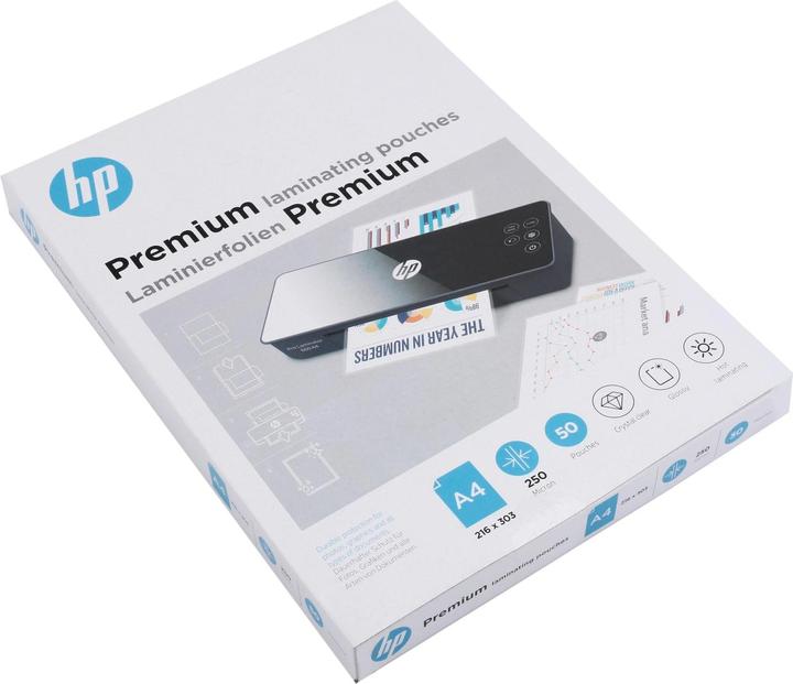 HP Film di laminazione Premium A4, 250 µm, 50 pezzi, lucido (A4, 50 Pezzo/i, 250 µm)