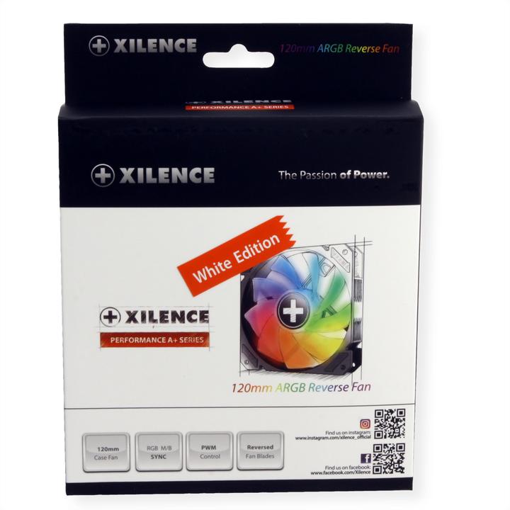 Produktbild Xilence Lüfter 120*120 Performance A+ REVERSE ARGB weiss (120 mm, 1 x)