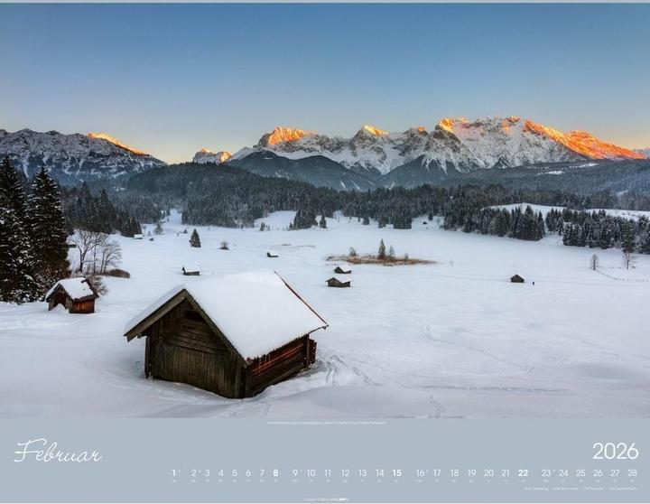 Produktbild Alpen im Licht Kalender 2026 (55 x 46 cm, Deutsch)