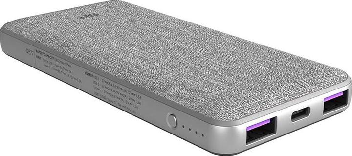 Actual product image Silicon Power QP77 Power Bank 10000mAh Gray (10000 mAh, 22.50 W, 22.50 Wh)