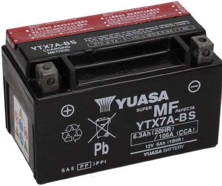 Yuasa YTX7A-BS (12 V, 6.30 Ah, 105 A)