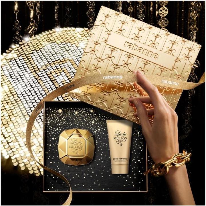 Immagine prodotto Paco Rabanne Lady Million Eau De Parfum 80ml And Body Lotion 100ml (Set profumo)
